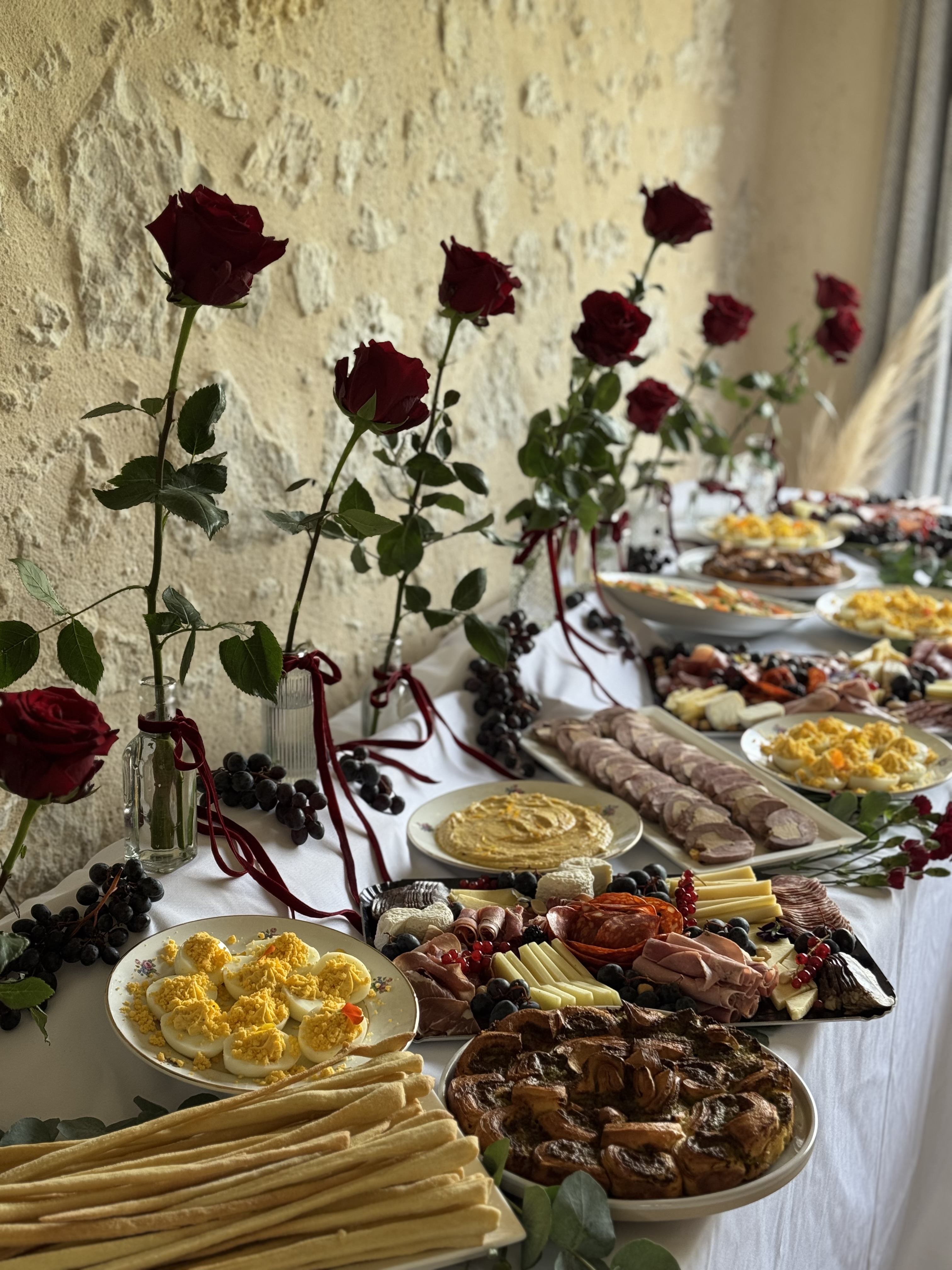 Table dressée pour réception privée